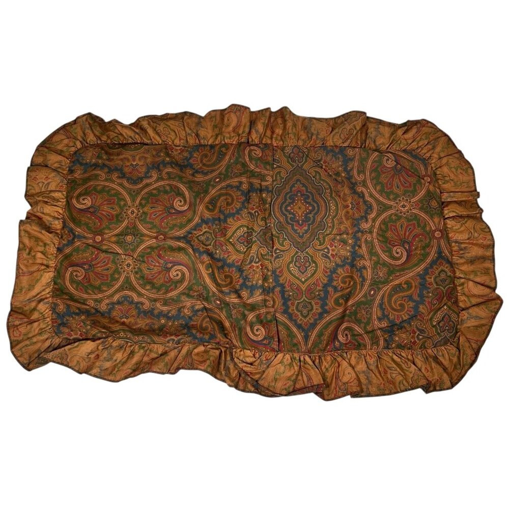Vintage Ralph Lauren Elizabeth Paisley King Sham Ruffled Pillowcase 1 Piece